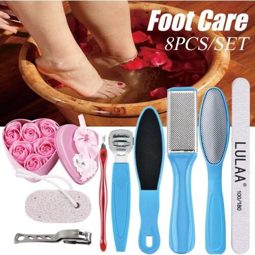 Professional Foot Care Kit Pedicure Tools Set Stainless Steel Foot Rasp Foot Dead Skin Remover Clean Toenail Manicure Care Kit