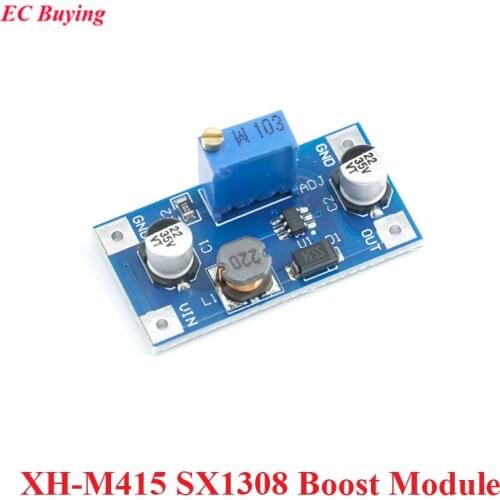 SX1308 DC-DC Step-up Adjustable Power Supply Module Step Up Boost Converter for DIY Kit DC Input 2-24V Output 3-28V XH-M415