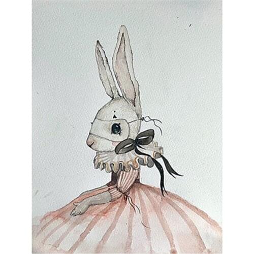 Rabbit Boy And Girls Cartoon Angel DIY Embroidery Cross Stitch 11CT Kits Craft Needlework Set Cotton Thread Printed Room