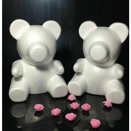 Polystyrene Styrofoam Foam Ball Rose Bear White Craft For DIY Party Decoration Wedding New Year Valentines Day Gift