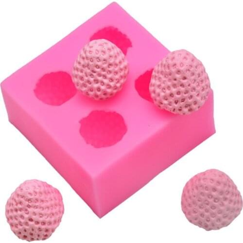 Cute 3D Strawberry Silicone Mold Fruit Cake Fondant Candy Resin Clay Mould DIY 896A