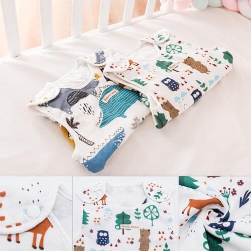 Vest-Style Gauze Baby Sleeping Bag For Newborn Anti-Kicking Artifact Four Seasons Cotton Thin Section Cloth Baby Toys Products