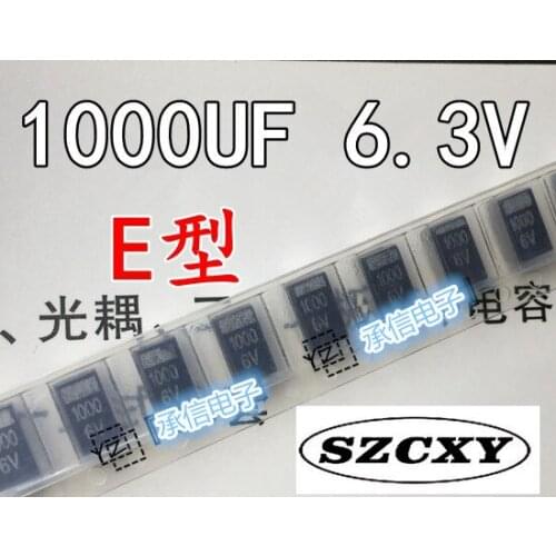 20pcs Tantalum capacitor 1000UF 6.3V 7343 108J
