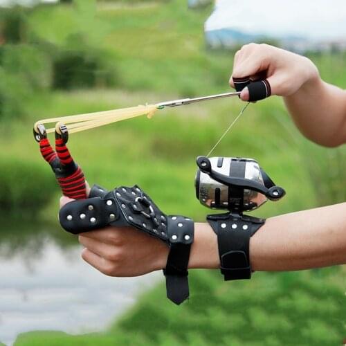 2019 Fishing Slingshot Shooting Catapult + Fishing Fish Darts Crossbow Bolt High Velocity For Fishing And Hunting New