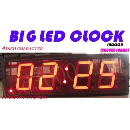 4inch 4digits indoor led clock (HIT4-4R)