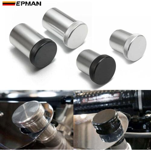 EPMAN Aluminium Car Vehicle Weld On Filler Neck & Cap 2"/1.5" Fuel Surge Tank Water Tank & Radiator & Coolant Reservoir Caps