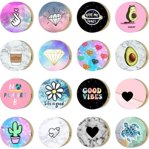 Car mobile holder for phone Marble Car Sticker Smartphone Plate Disk Paste For Magnetic mobile phone car holder stand