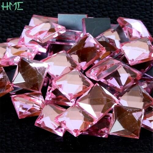 Shining Flat Back Glass Square Crystal Rhinestone Sewing Beads For DIY Craft Clothing Wedding Dress Bags Bracelet Jewelry Making