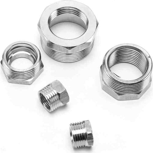 BSP 1/4" 3/8" 1/2" 3/4" 1" 11/4" 11/2" 2" Male x Female Stainless Steel Pipe Fittings Reducing Bushing Adapter Connector