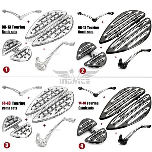 For harley touring models floorboards+footpegs Shift Levers+passenger pegs+brake Pedal for harley FLHX FLHR FLTR FLHC footboards