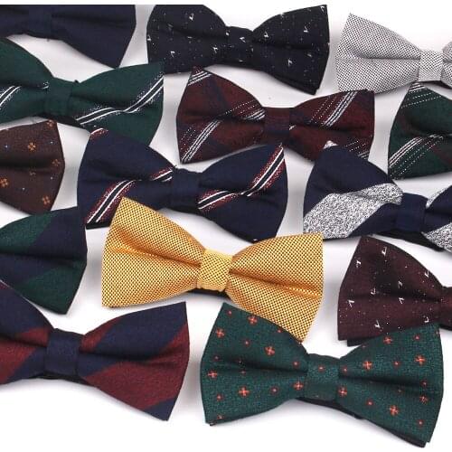 Cotton Men Bowtie Classic Bow tie For Men Women Bowknot Casual Boys Bow Ties Cravats Plaid Bow ties For Wedding Party Male Tie