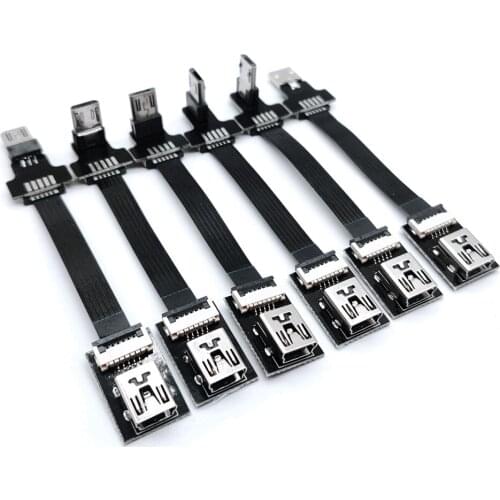 FPC Mini USB Female to Micro USB B male data charger cable adapter converter charger data cable 5cm 10cm 20cm 50cm 100cm