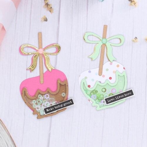 KLJUYP Caramel Apple Shaker Metal Cutting Dies Scrapbook Paper Craft Decoration dies scrapbooking