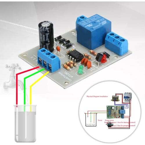 Water Liquid Level Controller Sensor Module Water Level Detection Sensor Pumping Drainage Protection Controlling Circuit Board