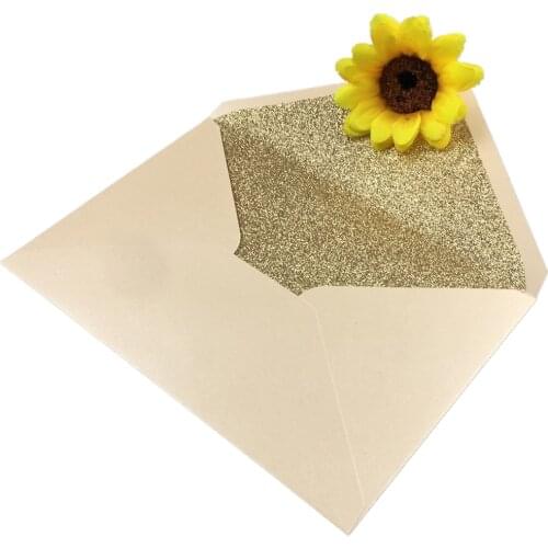 10x black shimmer Pearl Paper Envelopes ivory white burgundy blush green Wedding Invitation Card Glitter Rose gold Silver Navy