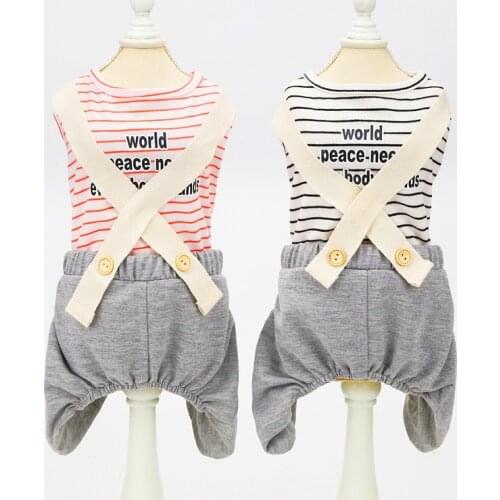 Summer Dog Overalls Jumpsuit Small Dog Costume Yorkshire Terrier maltese Pomeranian Poodle Bichon Schnauzer Pet Clothing Pants
