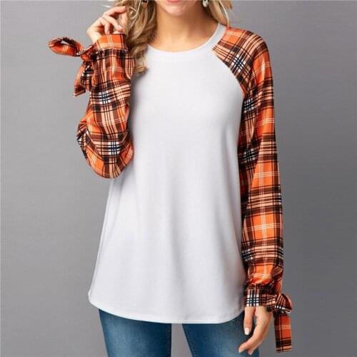 Summer Shirts 2019 New Women Tops and Blouses Spring Autumn Plaid Long Sleeve Bowknot Plus Size Clothing for Woman Blusas Mujer
