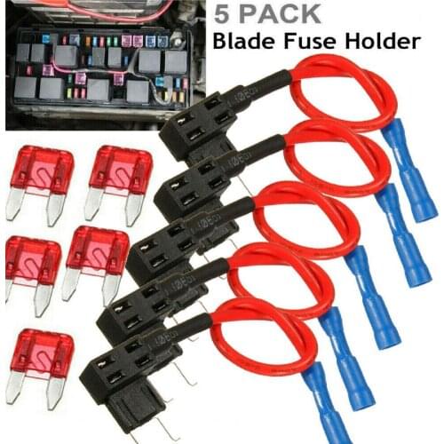 1 Set 12V Car Fuse Blade Insulated Heat Resistant Professional Car Add-A-Circuit Fuse Tap Adapter for Truck