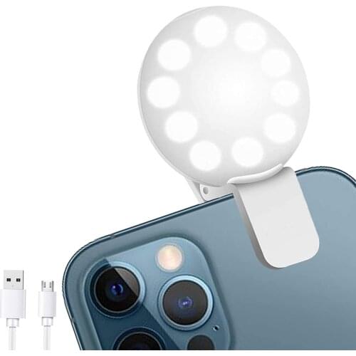 Mini-Small Selfie Ring Light Dimmable Led Camera Beauty Ringlight for Mobile Phone or Laptop Influencers Stories Rechargeable