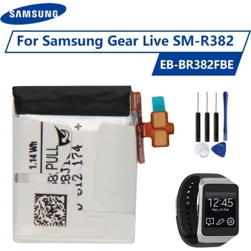 Original Samsung Battery EB-BR382FBE For Samsung Gear Live SM-R382 1.14Wh Smart Watch