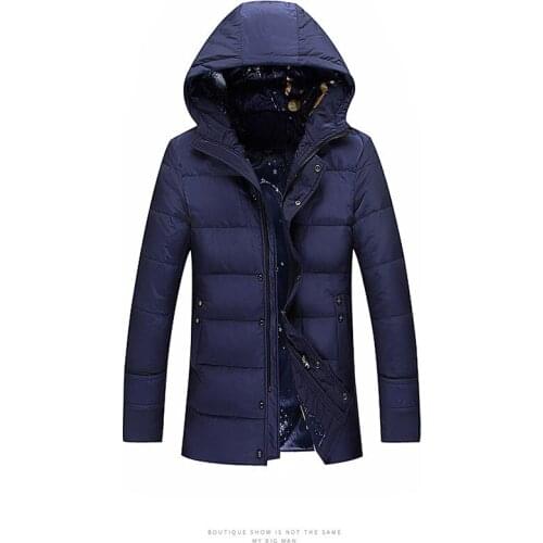 Warm thick winter coats for men medium length slim and overcoat mens jackets and coats