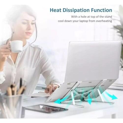 Portable Laptop Stand Aluminium Foldable Macbook Pro Support Adjustable Notebook Holder Tablet Base For PC Computer Bracket Gift