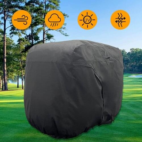 Durable Golf Cart Cover Premium Zipper Buggy Dustcover Golf Car Fits EZGO