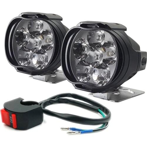 Motorcycle 9W LED Headlight E-bike Spot Lights Car Fog DRL External Daytime Running Lights 4.8