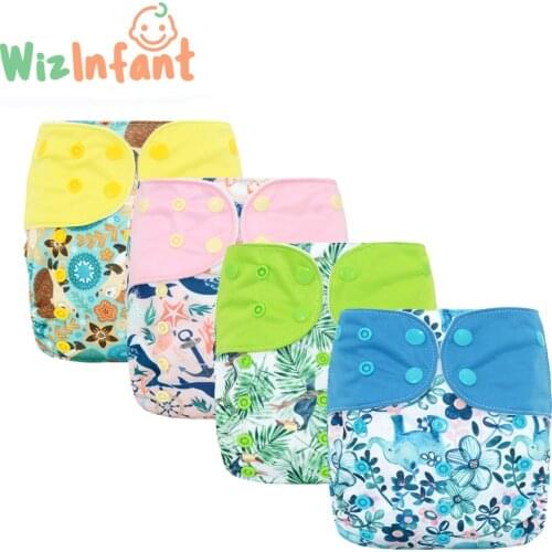 WizInfant OS Suede Cloth Pocket Cloth Diaper,with one back elastic pocket,reusable ,waterproofand breathable,for 5-18kg baby