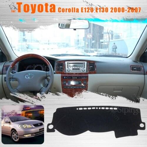 For Toyota Corolla E120 E130 2000-2007 Console Dashboard Suede Mat Protector Sunshield Cover