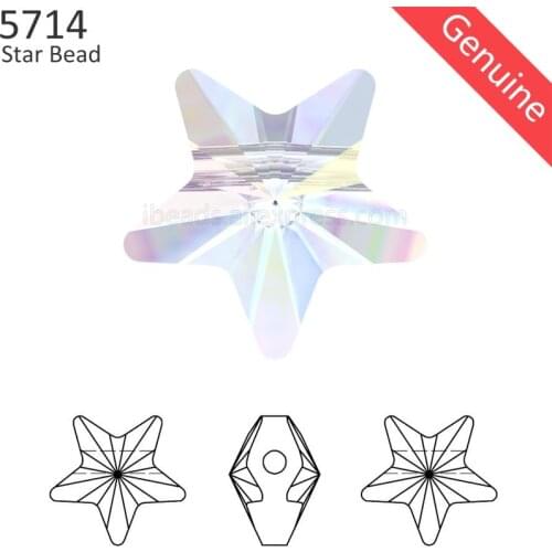1 piece) 100% Original crystal from Swarovski 5714 Star Bead rhinestone made in Austria for DIY bracelet jewelry making