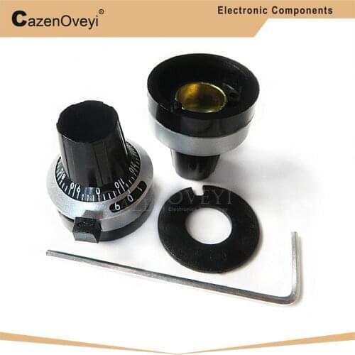 1pcs/lot 3590S 6.35 mm precision scale knob potentiometer knob equipped with multi-turn potentiometer In Stock