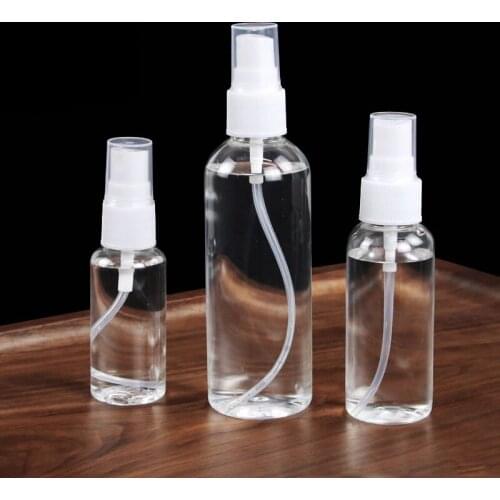 Spray bottle Portable small transparent plastic 200ml 100ml 80ml Small watering can makeup spray bottle Perfume bottle 10 Pcs