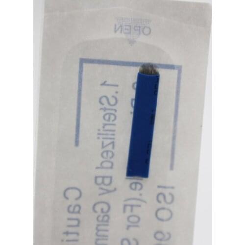 100pcs 18 Pin U shape Permanent Eyebrow Makeup Blades microblading needle Tattoo Manual Needle For Microblading Embroidery Pen