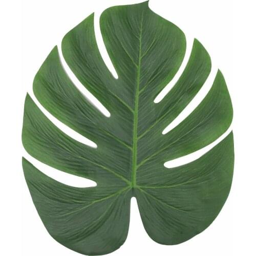 24Pcs Wedding Party Decoration Artificial Tropical Palm Leaves For Banquet Table Decorations Dining Table Placemats 35x29cm
