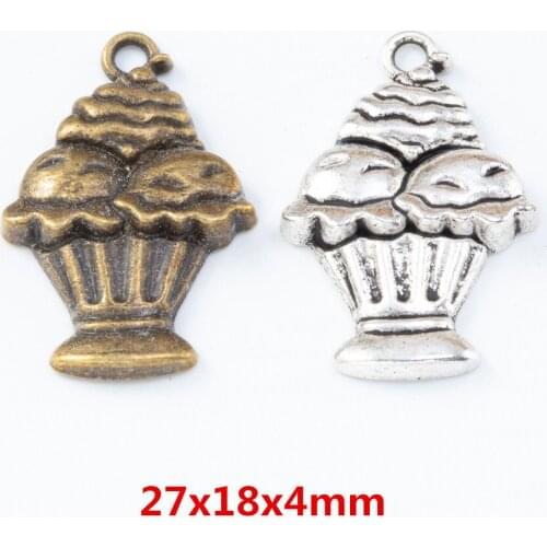 30 pieces of retro metal zinc alloy cake pendant for DIY handmade jewelry necklace making 7894