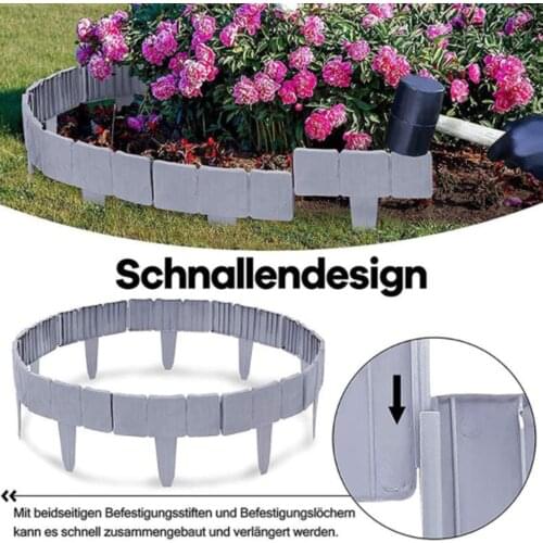5/10pcs Plastic Home Garden Border Edging Plastic Fence Lawn Yard Flower Bed Outdoor Home Garden Supplies