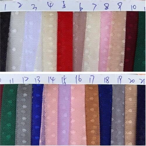 5 yards Polka Dot Mesh Tulle Fabric High Quality Bridal Dress Wedding Decoration Net Fabric 30 colors