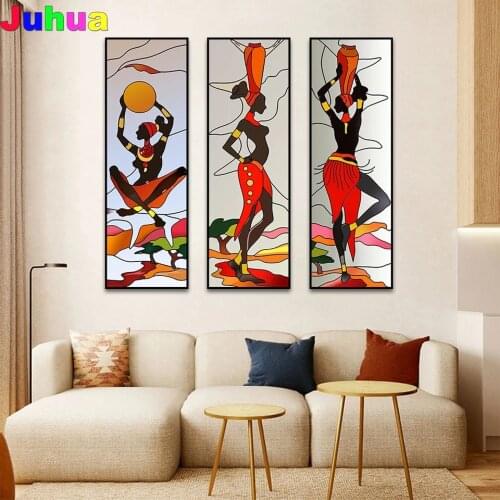 Abstract Africa Women 5D Diy Diamond Painting full round square diamond Embroidery gift Mosaic stitch Set modern home decor
