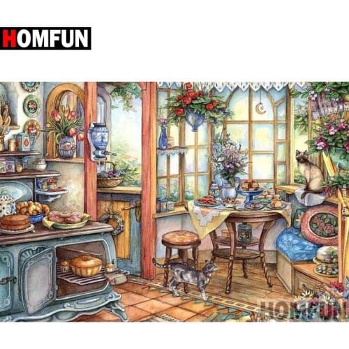 Homfun Full Square/Round Drill 5D DIY Diamond Painting "landscape"3D Embroidery Cross Stitch Home Decor Gift A09444