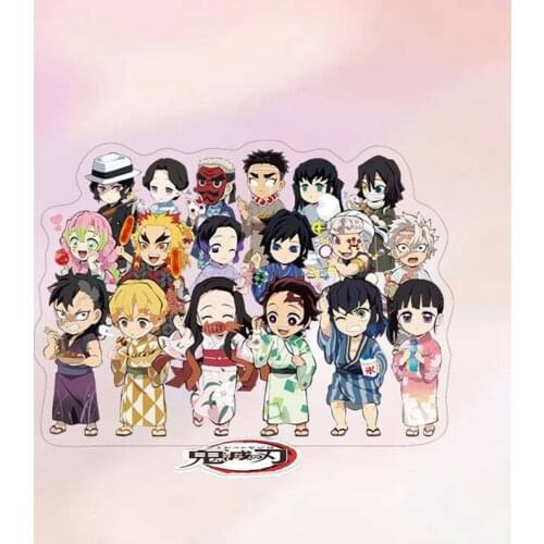 Anime Demon Slayer:Demon Slayer Acrylic Stand Figure Models Magan Tanjirou Nezuko Inosuke Double SidesDesk Plate Decor Ornaments