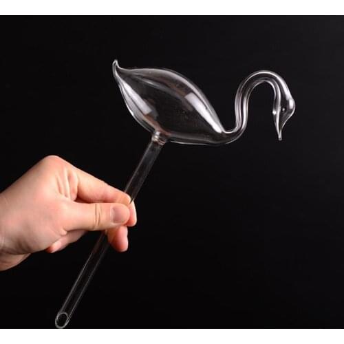 1PC Automatic Self Watering Devices House Plants Flowers Water Feeder Clear Glass Bird Swan Plant Water Feeder