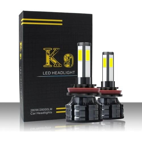 Car Light H8 H7 H9 28000LM 9006/HB4 9005/HB3 H4 H11 h1 4Side Led Headlight Bulb Super Bright Fog Light 12V 6000K 280W
