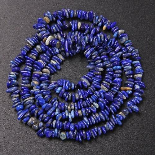 Natural Stone Beads Irregular Lapis lazuli Chips Beads Blue Sodalite Gravel Beads for Jewelry Making DIY Bracelet Necklace 3-5mm