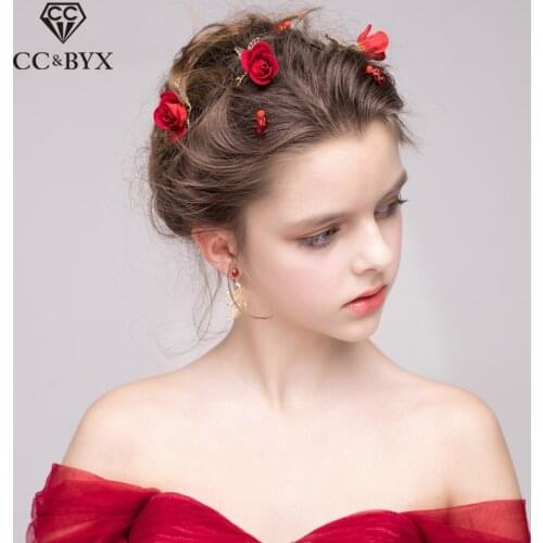 CC Hair Comb Hair Pins Wedding Hair Accessories Bridal Crown for Women Flowers Accessories Romantic Headwear DIY Jewelry 0517