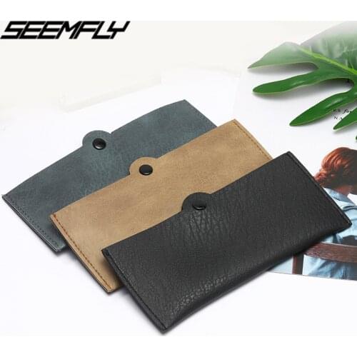 Seemfly Men Women Portable PU Leather Glasses Case Cover Eyeglasses Box Sunglasses Reading Glasses Pouch Bag Holder Accessories