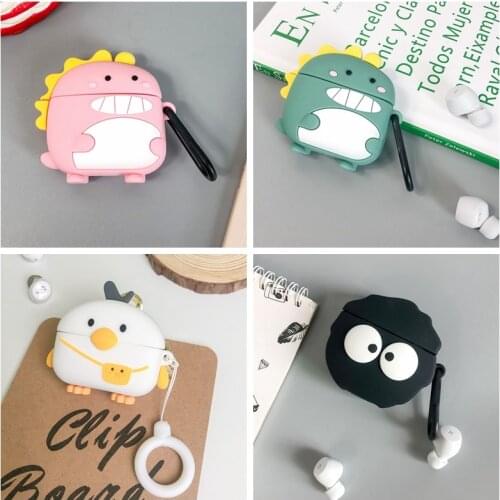 Cartoon Earphone Case for XEMAI X3 Case for EDIFIER V02 Case Cute dinosaur/Duck Shockproof Silicone Headphone Case Cover Fundas