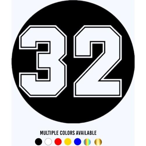 CK20193# Funny Vinyl Decal Digital 32 Car Sticker Waterproof Auto Decors on Truck Bumper Rear Window