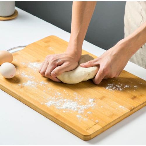 32x45cm Wooden Chopping Blocks Tool Bamboo Rectangle Hangable Cutting Board Durable Non-slip Kitchen Accessories Chopping Board