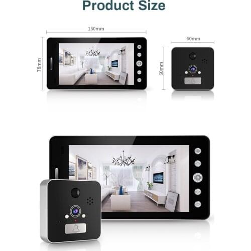 APP Remote Control WIFI IP Doorbell With Indoor Monitor IR Night Vision Video Door Phone